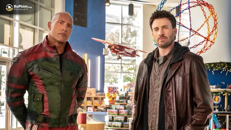 Dwayne Johnson và Chris Evans sánh đôi trong hành trình giải cứu ông già Noel