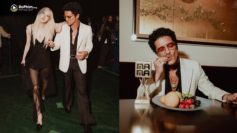 Oppa Bruno Mars rất thân thiết với người em Rosé (BLACKPINK)