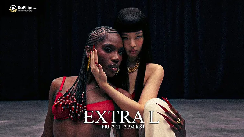 Jennie và Doechii xuất hiện lạnh lùng trong teaser MV đầy bí ẩn, ánh sáng tối.