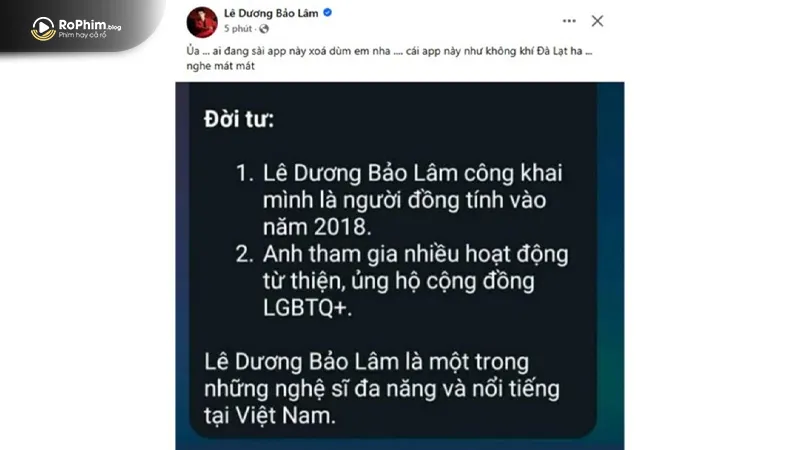 Hình ảnh gây cười khi Bảo Lâm phản ứng với tin sai sự thật do AI tạo ra.