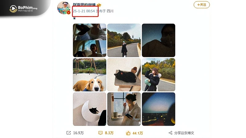 Các hình ảnh đời thường được sao nữ đăng vào lúc gần 1h sáng dấy lên nghi ngờ của cư dân mạng